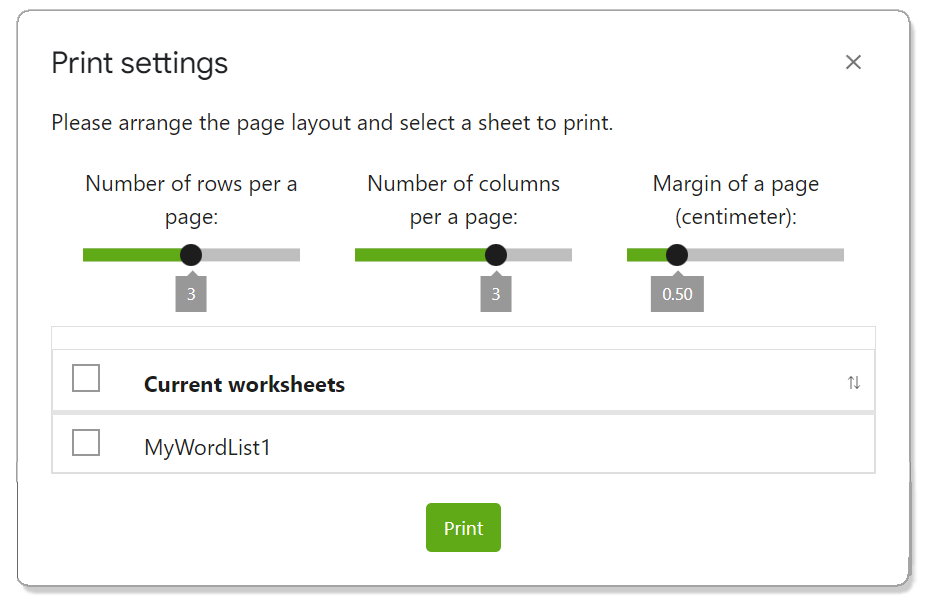 Print flashcards Flashcard Suite Documentation